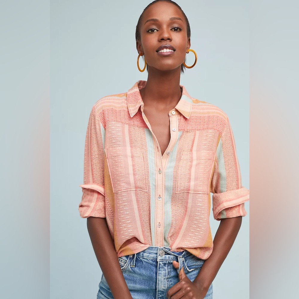 Anthropologie Maeve Calipatria Oversized Shirt